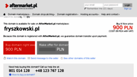 What Fryszkowski.pl website looked like in 2015 (9 years ago)