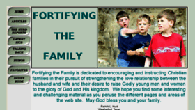 What Fortifyingthefamily.com website looked like in 2015 (8 years ago)