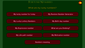 What Fortunenumbers.com website looked like in 2015 (8 years ago)