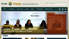What Fresh-energy.org website looked like in 2015 (8 years ago)