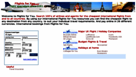 What Flightsforyou.com website looked like in 2015 (8 years ago)