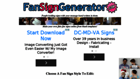 What Fansigngenerator.com website looked like in 2015 (8 years ago)