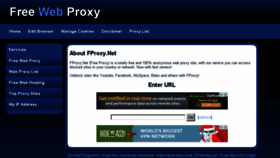 What Fproxy.net website looked like in 2016 (8 years ago)