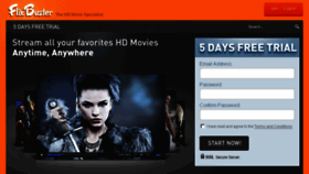 What Flixbuster.com website looked like in 2016 (8 years ago)