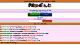 What Filmvilla.in website looked like in 2016 (8 years ago)