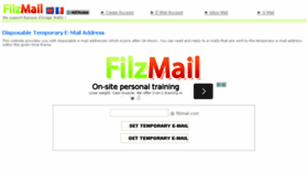 What Filzmail.com website looked like in 2016 (8 years ago)