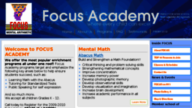 What Focusacademy.com website looked like in 2016 (8 years ago)