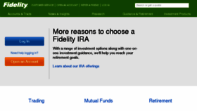 What Fidelity.com website looked like in 2016 (8 years ago)