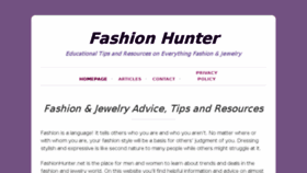 What Fashionhunter.net website looked like in 2016 (8 years ago)