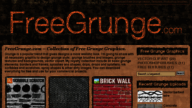 What Freegrunge.com website looked like in 2016 (8 years ago)