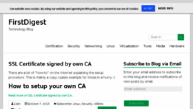 What Firstdigest.com website looked like in 2016 (9 years ago)