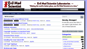 What Forum.evilmadscientist.com website looked like in 2016 (8 years ago)