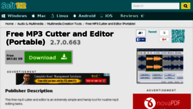 What Free-mp3-cutter-and-editor-portable.soft112.com website looked like in 2016 (8 years ago)
