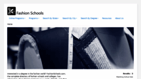What Fashionschools.com website looked like in 2016 (8 years ago)
