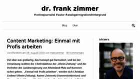 What Frankzimmer.de website looked like in 2016 (8 years ago)