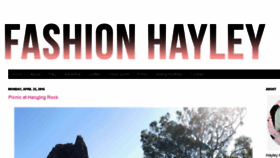 What Fashionhayley.com website looked like in 2016 (8 years ago)