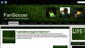 What Fansoccer.de website looked like in 2016 (8 years ago)