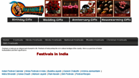 What Festivalsinindia.net website looked like in 2016 (8 years ago)