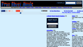 What Findfreesheetmusic.com website looked like in 2016 (8 years ago)
