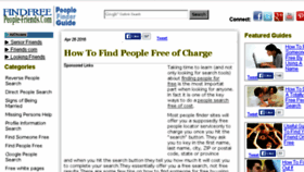 What Findfree-people-friends.com website looked like in 2016 (8 years ago)