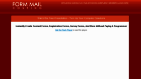 What Formmailhosting.com website looked like in 2016 (8 years ago)