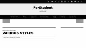 What Forstudent.com website looked like in 2016 (8 years ago)