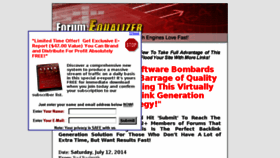 What Forumequalizer.com website looked like in 2016 (8 years ago)