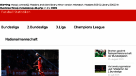 What Fussballstatistiken.de website looked like in 2016 (8 years ago)