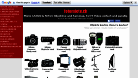 What Fotomiete.ch website looked like in 2016 (8 years ago)