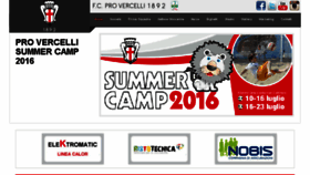 What Fcprovercelli.it website looked like in 2016 (8 years ago)