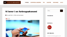 What Finansbladet.dk website looked like in 2016 (8 years ago)
