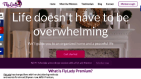 What Flyladypremium.com website looked like in 2016 (8 years ago)