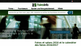 What Foiresinfo.fr website looked like in 2016 (8 years ago)