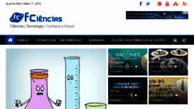 What Fciencias.com website looked like in 2016 (7 years ago)