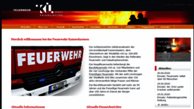 What Feuerwehr-kaiserslautern.de website looked like in 2016 (7 years ago)