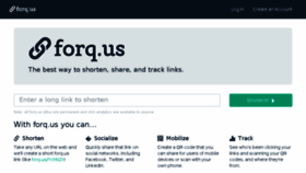 What Forq.us website looked like in 2016 (7 years ago)
