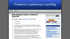 What Frederickleatherman.com website looked like in 2016 (8 years ago)