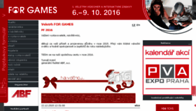 What Forgames.cz website looked like in 2016 (7 years ago)