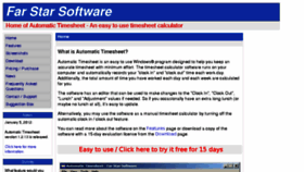 What Farstarsoftware.com website looked like in 2016 (7 years ago)