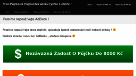 What Free-pujcka.cz website looked like in 2016 (8 years ago)