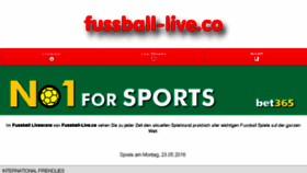 What Fussball-live.co website looked like in 2016 (7 years ago)
