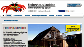 What Ferienhaus-krabbe-friedrichskoog.de website looked like in 2016 (7 years ago)
