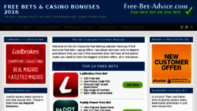 What Free-bet-advice.com website looked like in 2016 (7 years ago)