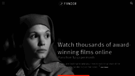 What Fandor.com website looked like in 2016 (7 years ago)