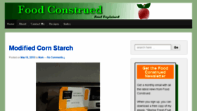 What Foodconstrued.com website looked like in 2016 (7 years ago)