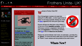 What Frothersunite.com website looked like in 2016 (7 years ago)
