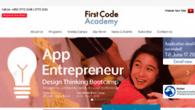 What Firstcodeacademy.com website looked like in 2016 (7 years ago)