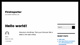 What Firstreporter.org website looked like in 2016 (7 years ago)