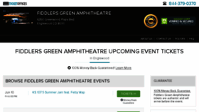 What Fiddlersgreenamphitheatre.ticketoffices.com website looked like in 2016 (7 years ago)