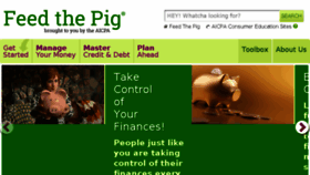 What Feedthepig.org website looked like in 2016 (7 years ago)